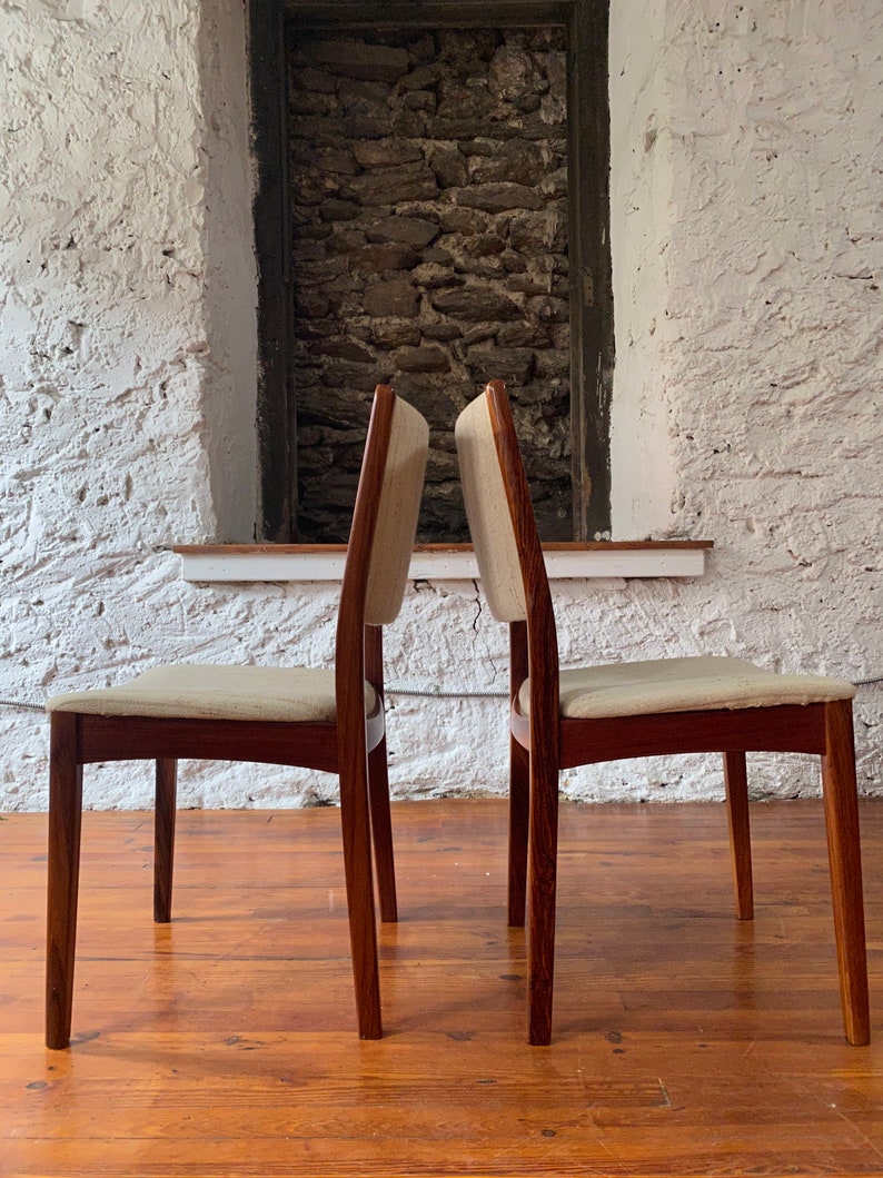 Mid century dining chair Danish modern side chair mid century rosewood dining chairs image 4