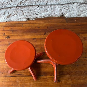 Mid century adjustable stool industrial kitchen stools mid cent modern stools a pair