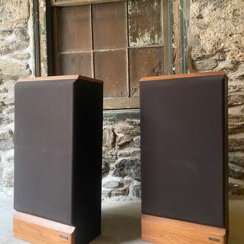 Mid Century Speakers Sony Bookshelf Speakers a Pair Etsy