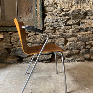 Mid century modern arm chair Fritz Hansen Arne Jacobsen Knoll studio arm chair mid century accent chair image 5
