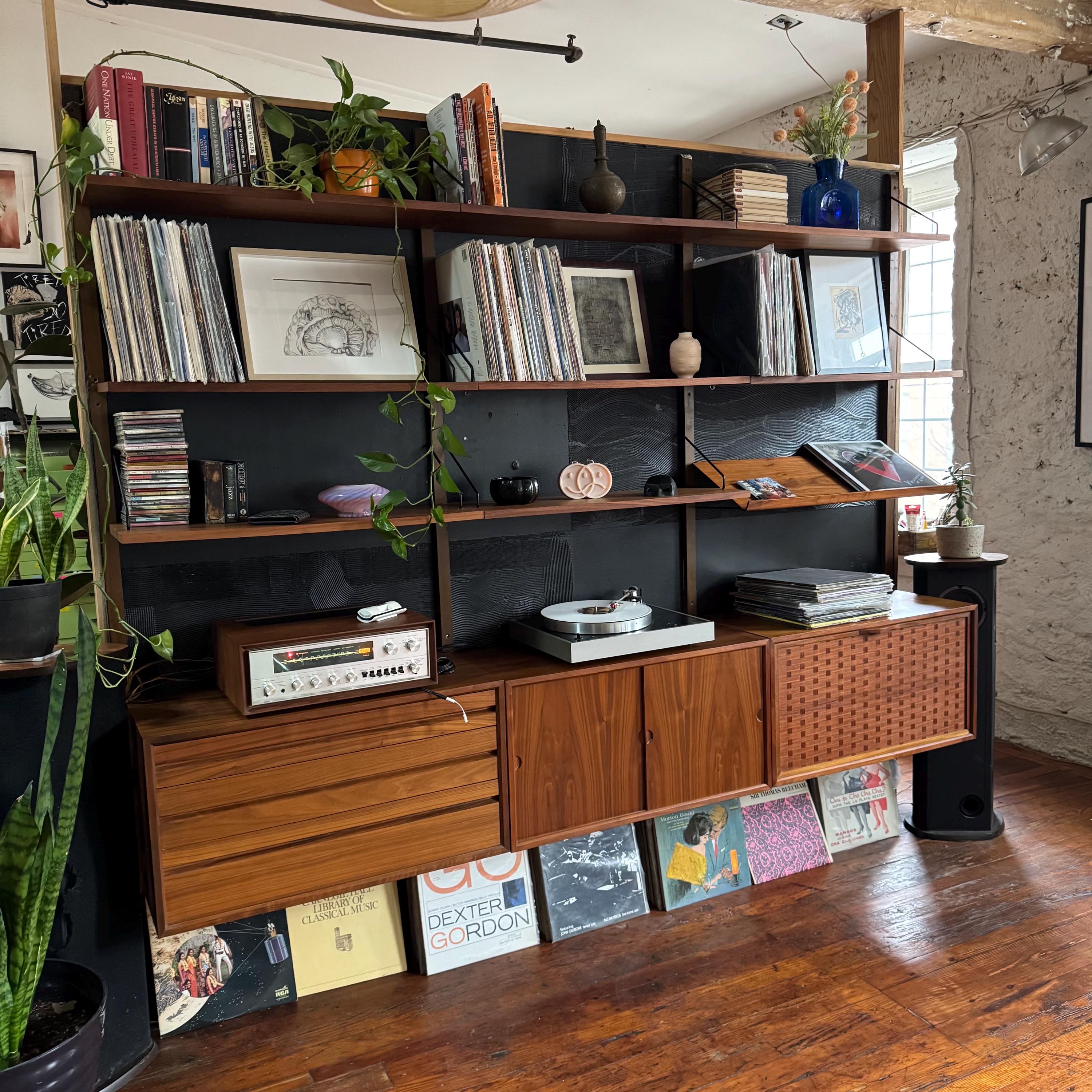 Mid-century Modern Teak Wall Unit, Cado Danish Bookshelf - Etsy