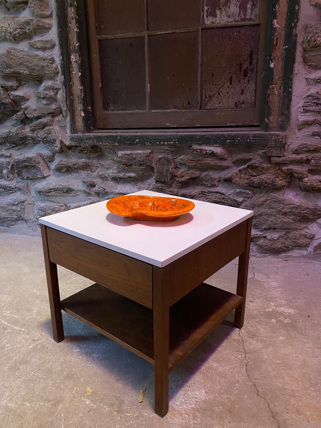 Mid Century Nightstand Knoll End Table Mid Century Modern Side Etsy