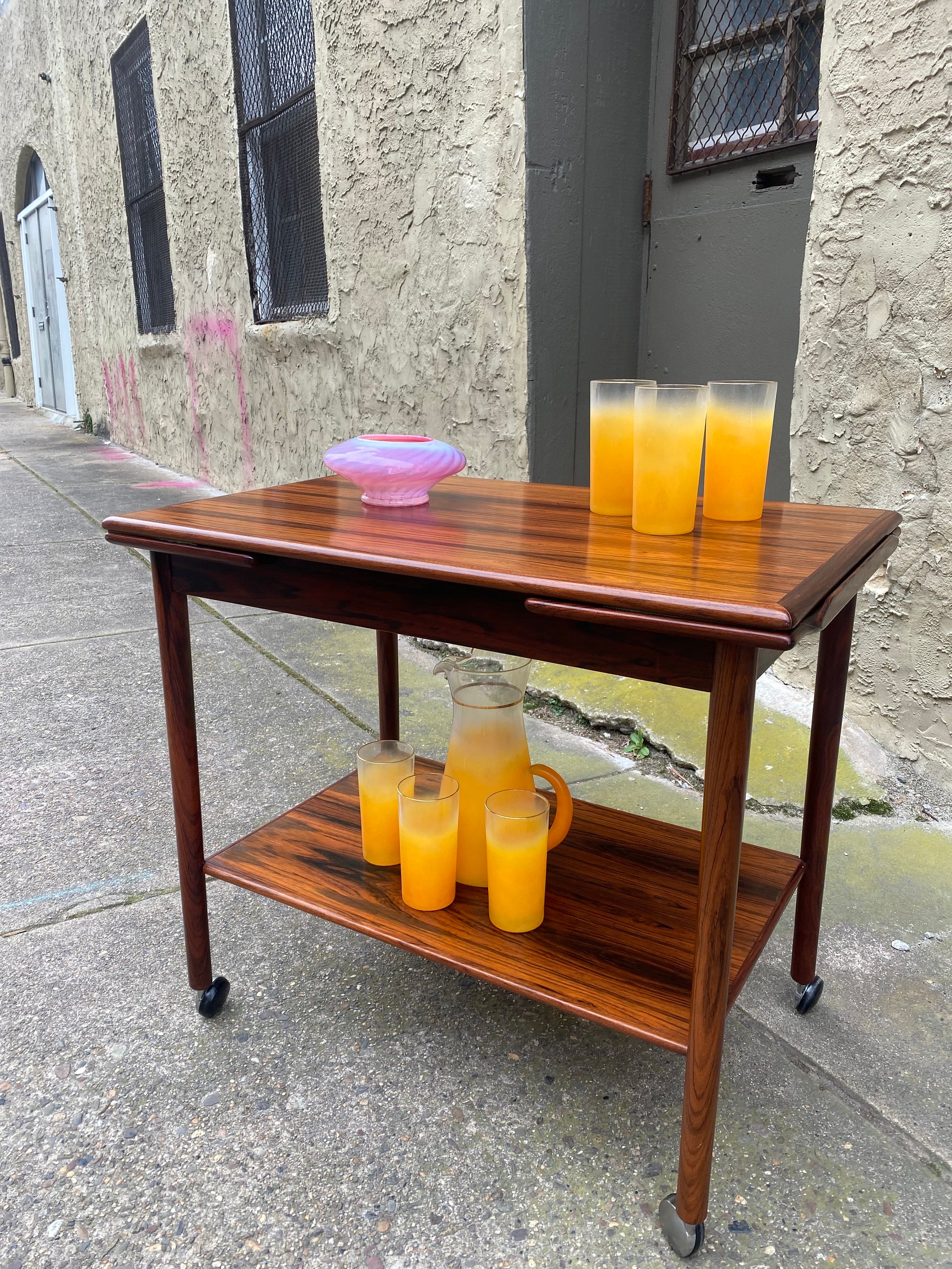 Teak Bar Cart - Etsy