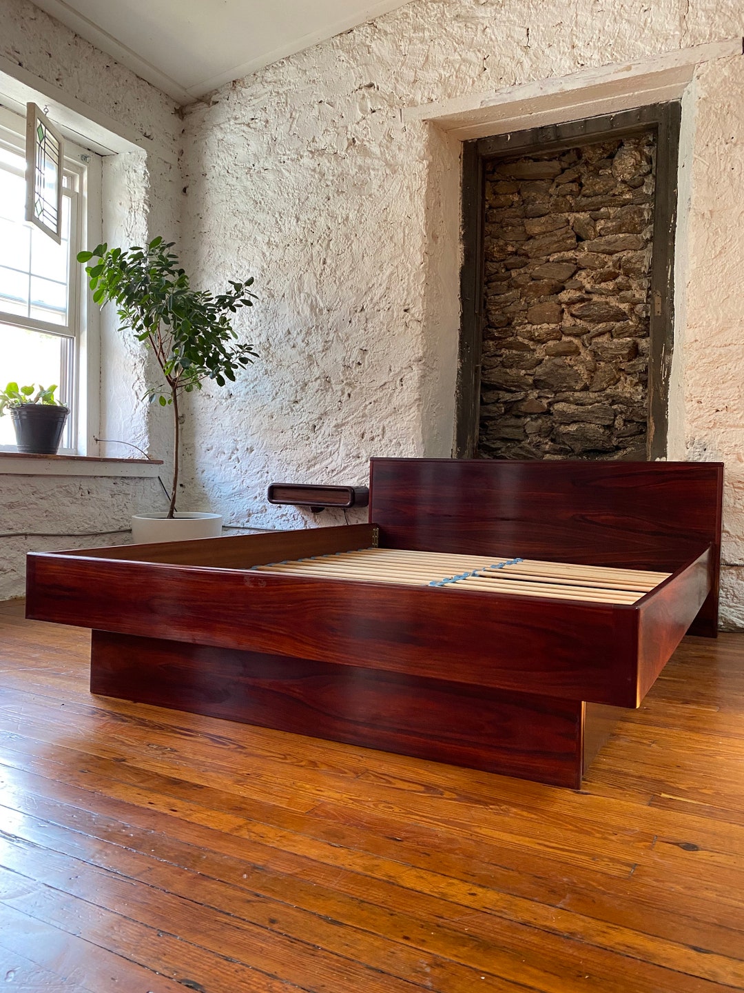 Mid Century Bed Frame Danish Modern Rosewood Bed Mid Century Queen Size ...