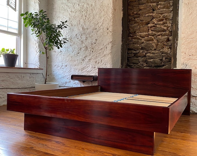 Mid Century Bed Frame Danish Modern Rosewood Bed Mid Century Queen Size ...