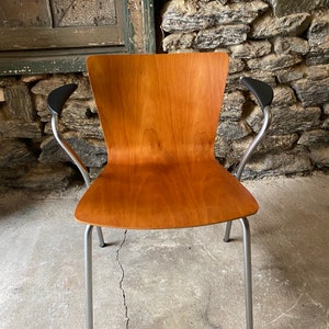 Mid century modern arm chair Fritz Hansen Arne Jacobsen Knoll studio arm chair mid century accent chair image 3