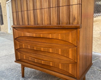 Mid century dresser Danish modern tall chest of drawers mid century modern dresser