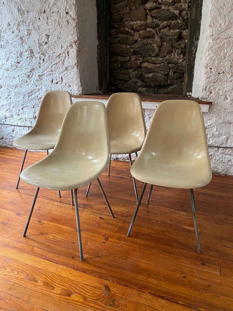 Mid century dining chair Eames shell chair mid century dining set image 3