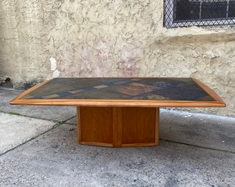 Mid century coffee table Danish modern coffee table mid century teak tile top table