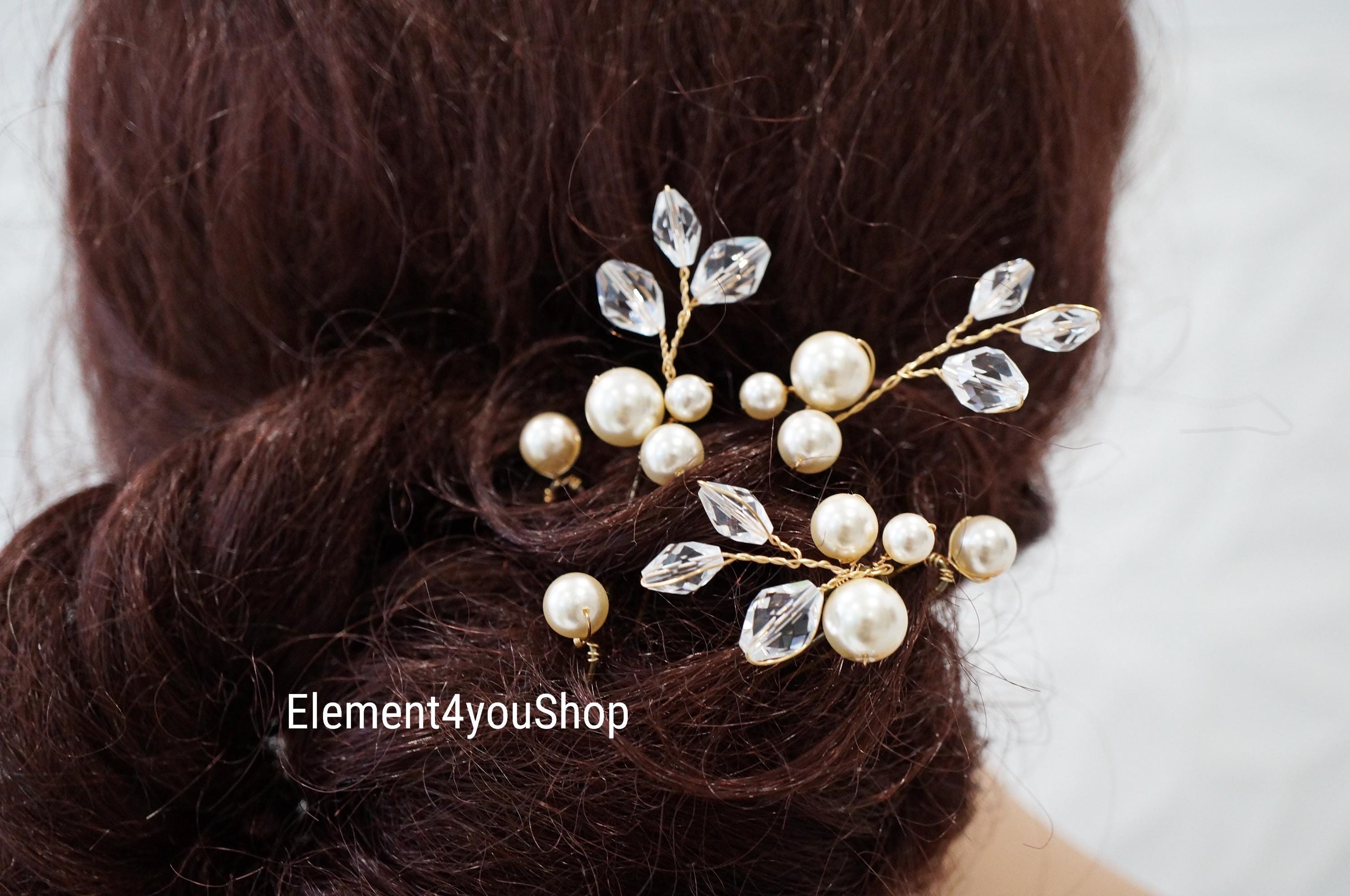 Ivory/Crystal/Pearl Wire Hair Clip Ivory and Co Spring Dream Silver Floral Pearl Hair Clip main image 2