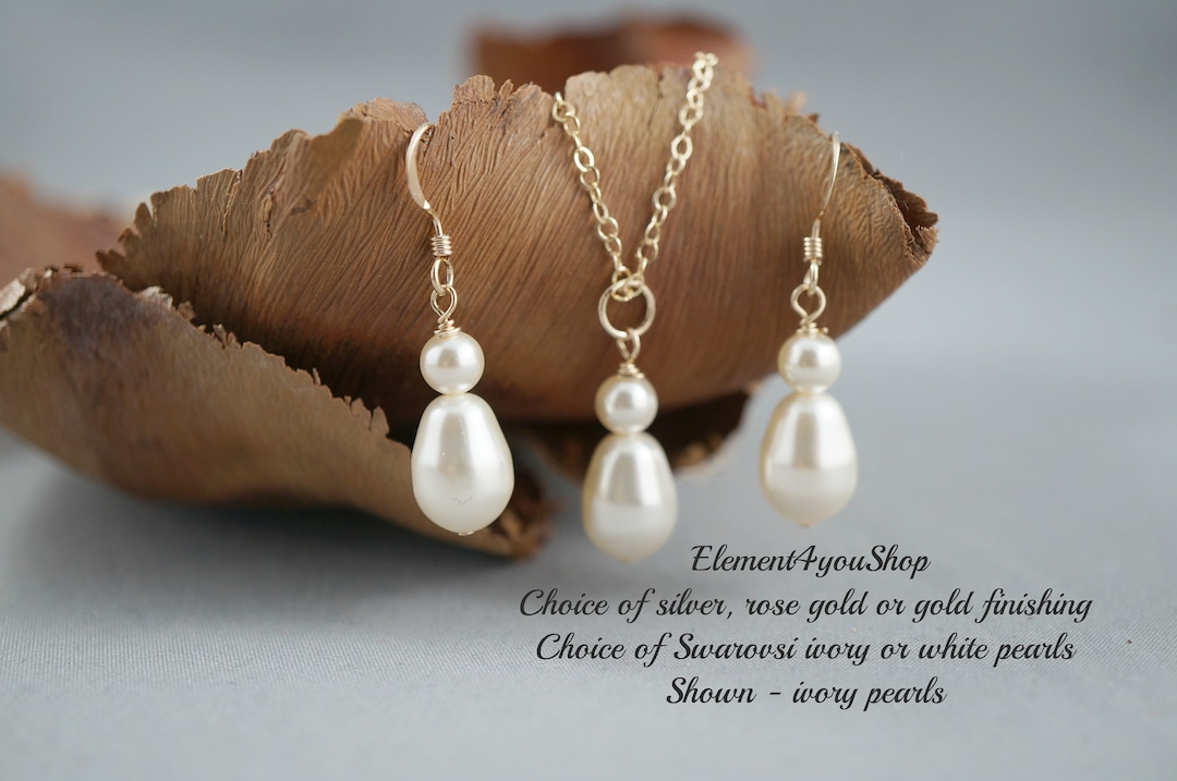 Set Collana E Orecchini A Goccia FDEETY - Oro E Argento, Ipoallergenico, Per Donne E Ragazze - Foto 6