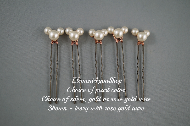 HAIR PINS Hair pieces, Hidden Mickey Mouse Theme Weddings, Bridal Hair Pins, Wedding Hair Accessories, Bridesmaid set of 5 画像 1