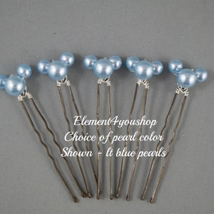 HAIR PINS Hair pieces, Hidden Mickey Mouse Theme Weddings, Bridal Hair Pins, Wedding Hair Accessories, Bridesmaid set of 5 画像 4