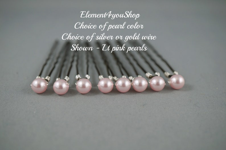 Grips 6mm Crystal Swarovski Pearl Hair Pins Wedding Bridesmaid