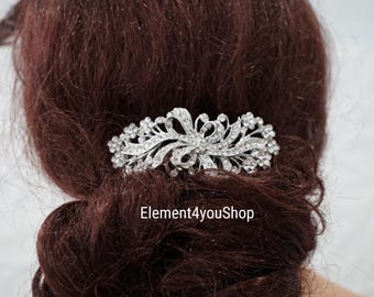 Rhinestone Hair Comb | Bride Headpiece | Silver Crystal Hair Accessory | Sparkly Wedding Hair Piece | Formal Crystal Hair Accessory