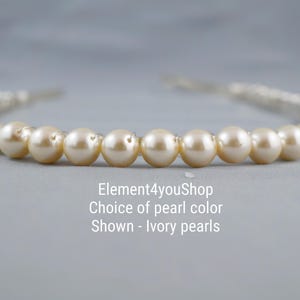 Perle Braut Haarband | Perle Braut Haarschmuck | Braut Haarband | Perlenkopfschmuck | Perle Tiara Krone Haarschmuck | Perlen Haarband Handgemacht