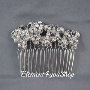 Bridal Rhinestone Crystal Comb | Wedding Crystal Hair Comb | Bridal Hair Accessory | Bride Headpiece