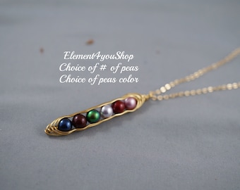 Collier pois de senteur de perles | Capsule emballée dans du fil d'or, bijoux de famille
