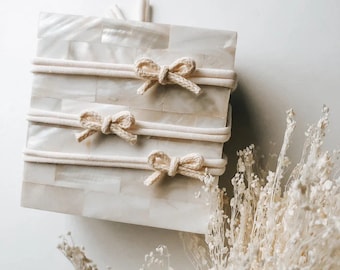 Vintage bows headband - newborn photography