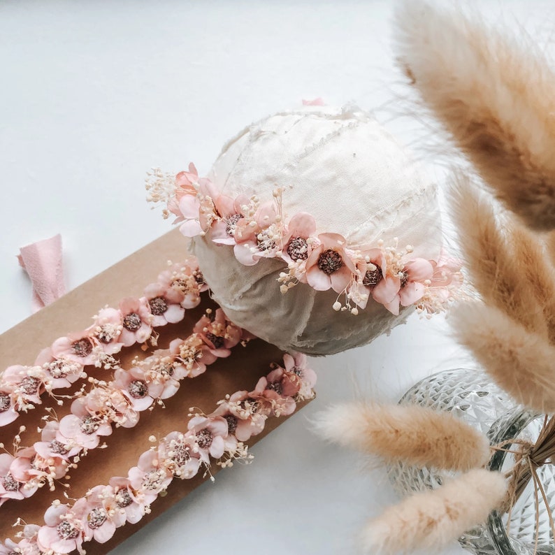 Pink daisies headband - newborn photography floral halo image 4