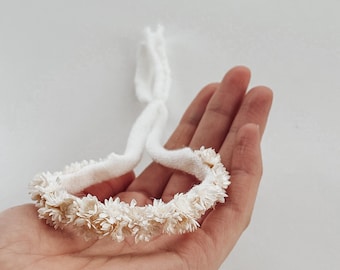 Star flowers halo - Newborn photography prop rustic neutral organic vintage style headbands
