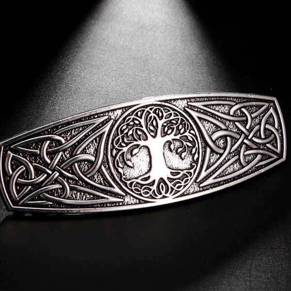 Nordic Style Celtic Knot Barrette Irish Hair Clip Celtic Knot Viking Pullback Hairpin Braided Hairstyle Clip Hair accessories