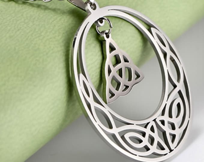 Celtic Knot Necklace trinity knot baptism wedding engagement triquetra claddaghs protection Viking Valknut Scottish Irish Jewelry