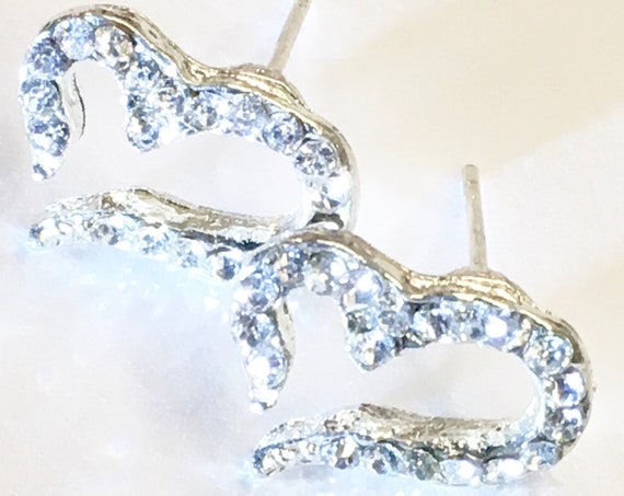 Open Heart Earrings for Wedding Crystal Cast Inlaid Rhinestones Earrings for Bridesmaids Jewellery for Women jewelry for Girls