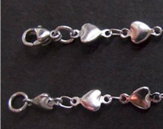 Silver Heart Bracelet Necklace Chain is Very Small Petite Design Bridesmaids Gifts Wedding Woman Girls Stainless Steel Jewelry jewellery