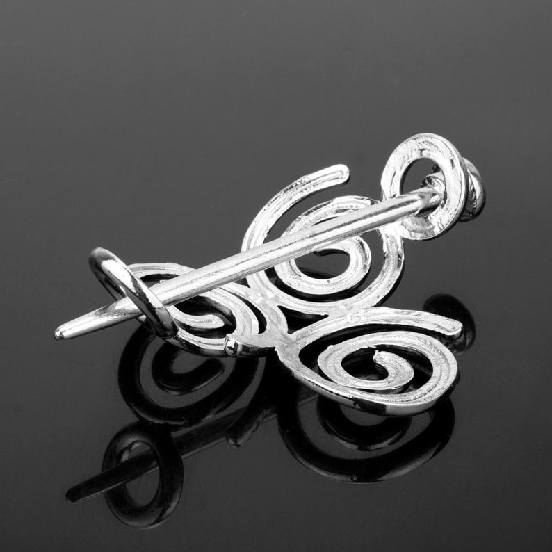 Spiral of Life tri-spiral Irish Hair Barrette Celtic Knot image 3