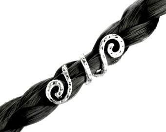 Spiral-Haar-Draht-Clips Zöpfe Scrunchs Flechtringe Wikinger Haarschmuck Wire-Wrapped Haarspange Haarnadel Haarspange Viking Haarschmuck