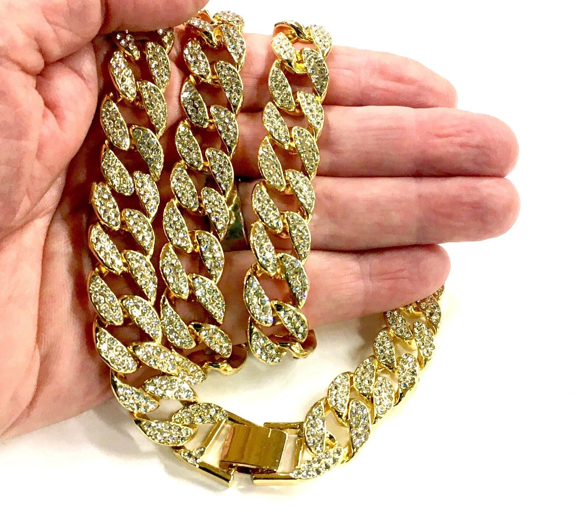 爆安プライス ブレスレット アクセサリ― ホップbling 812mmマイアミローズブレスレット10ct cziced out hip hop bling 8inch 12mm miami curb chain rose gold bracelet 10ct cz nrsports.com.br