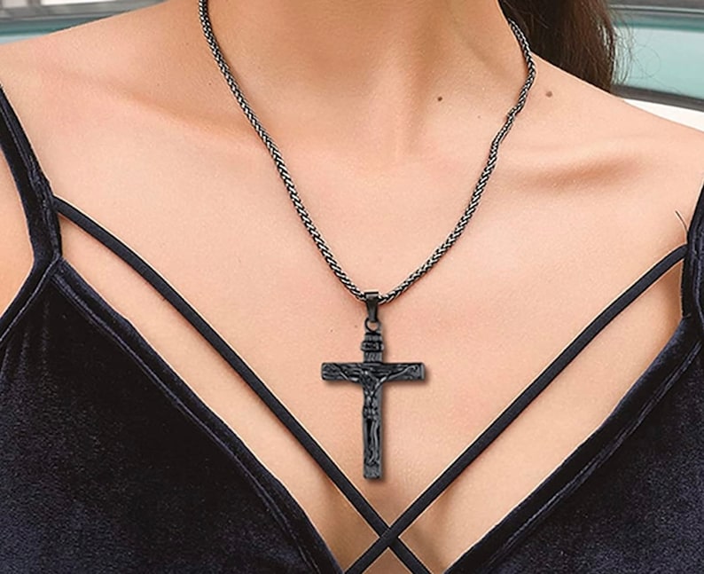 Cross Crucifix Urn Necklace Waterproof Stainless Steel Pet image 5
