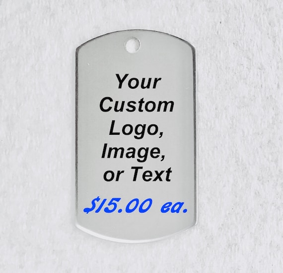 Personalize Medallion 20pcs/Lot Custom Necklace Keepsake All Stainless Steel with Chain