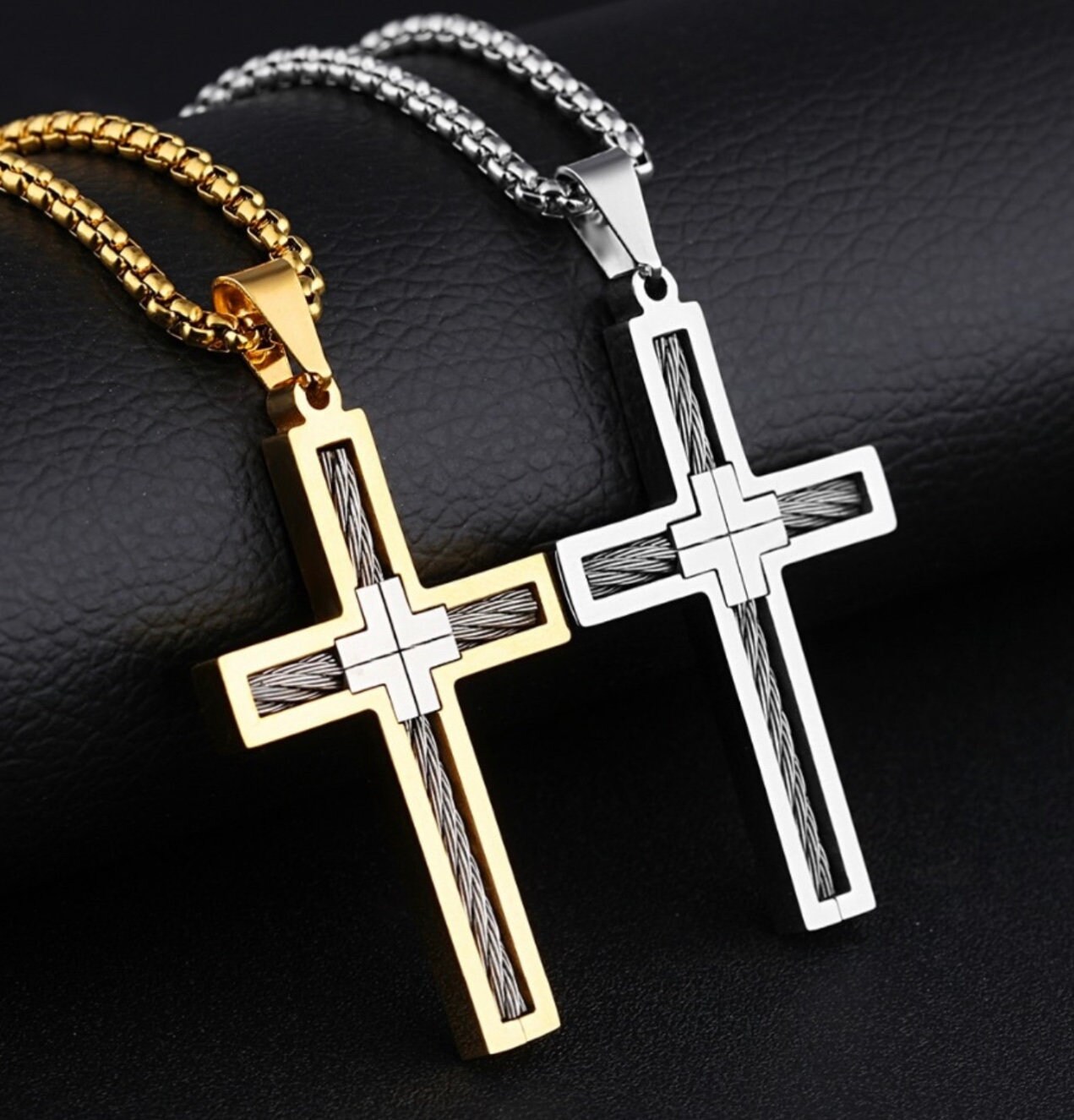 Buy Humility Mens Catholic Cross Necklace. Religious Gifts. Unique Design.  Handmade by Kochut Online in India - Etsy