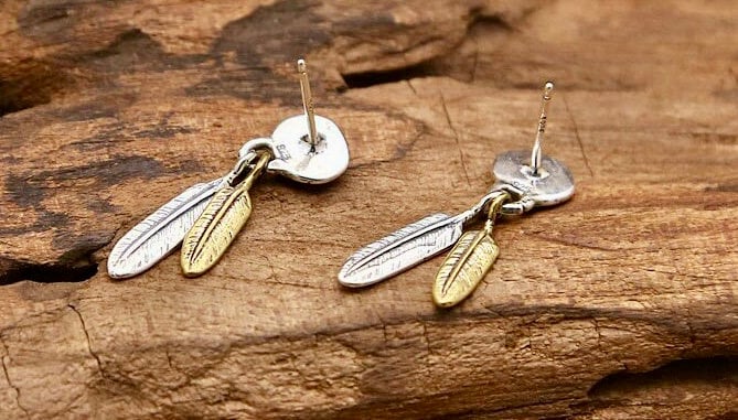 Double Feather Sterling Silver Earrings Handmade 925 Jewelry - Feathers |  NOVICA