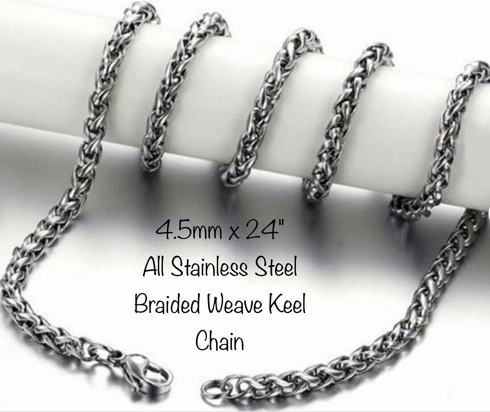 Nitrogen Stainless Steel Men's Link Necklace Chain Sz 22