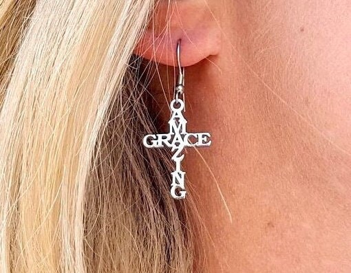 Amazing grace cross pendant deals