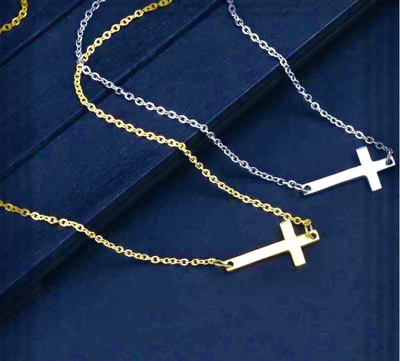 Sideways Cross Bracelet and Choker 