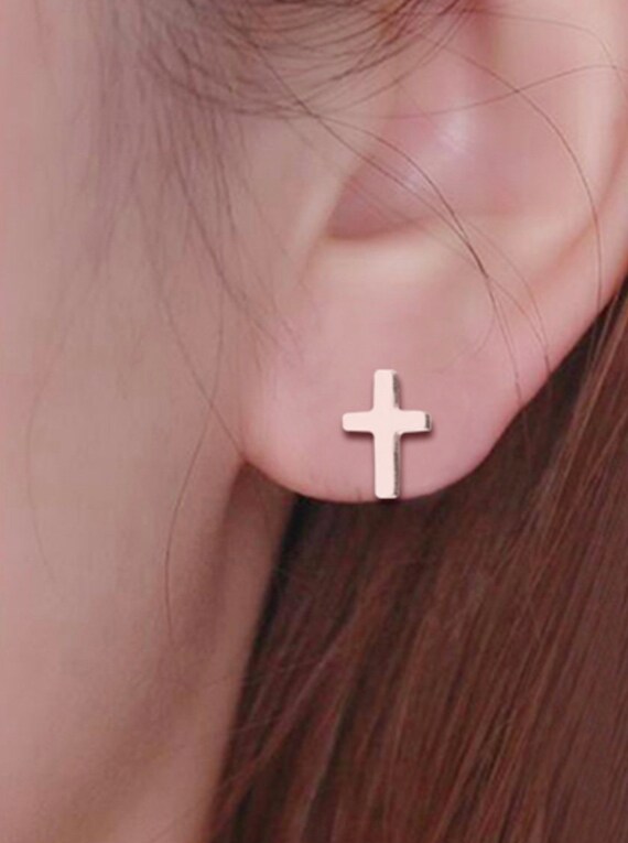 Cross earrings store for girl