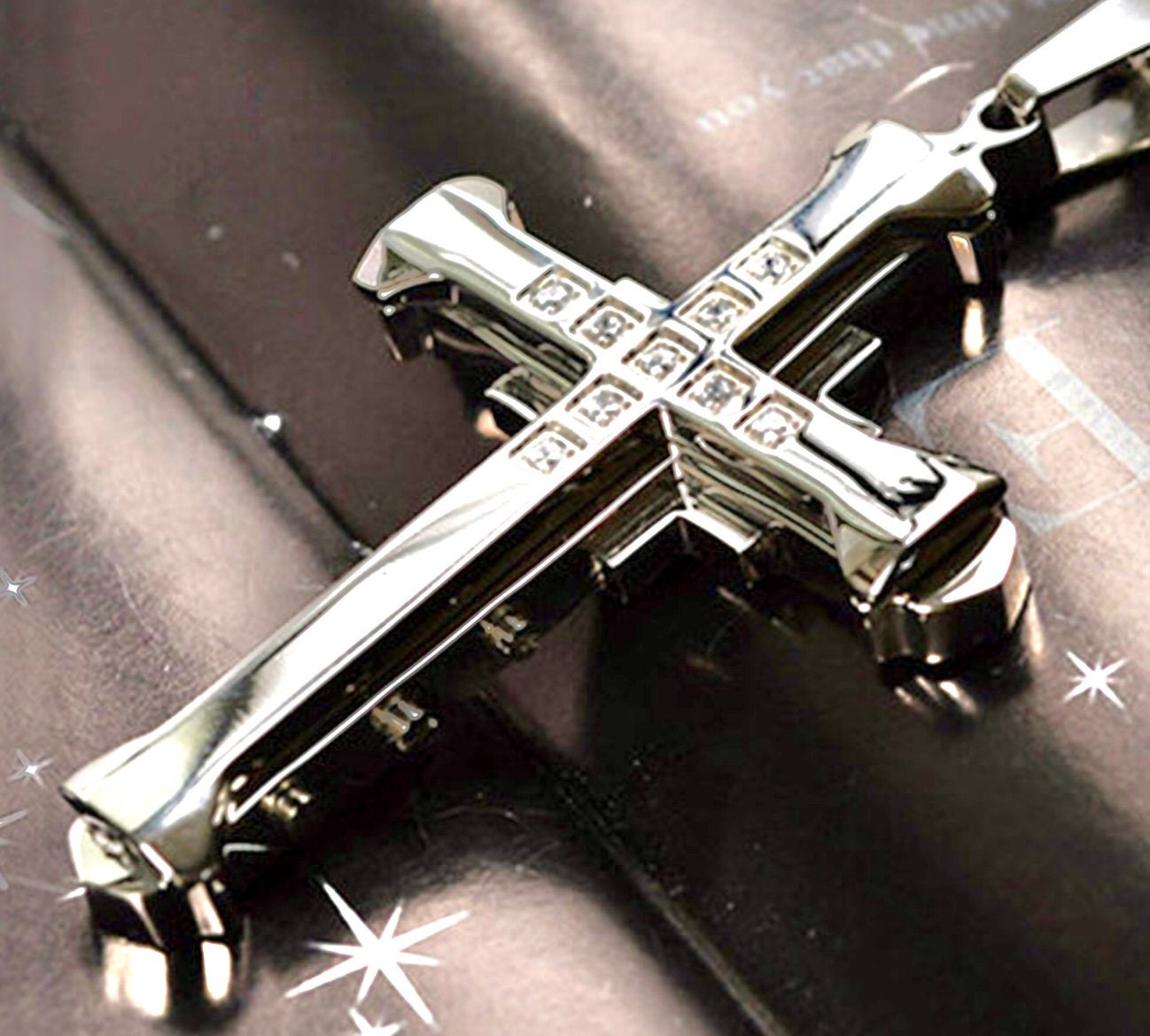 Super Buy Silver Cross Necklace for Men 