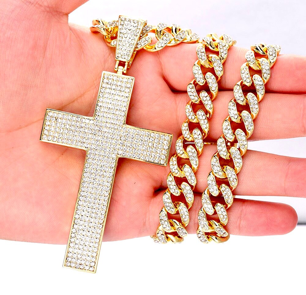 Rapper cross deals necklace