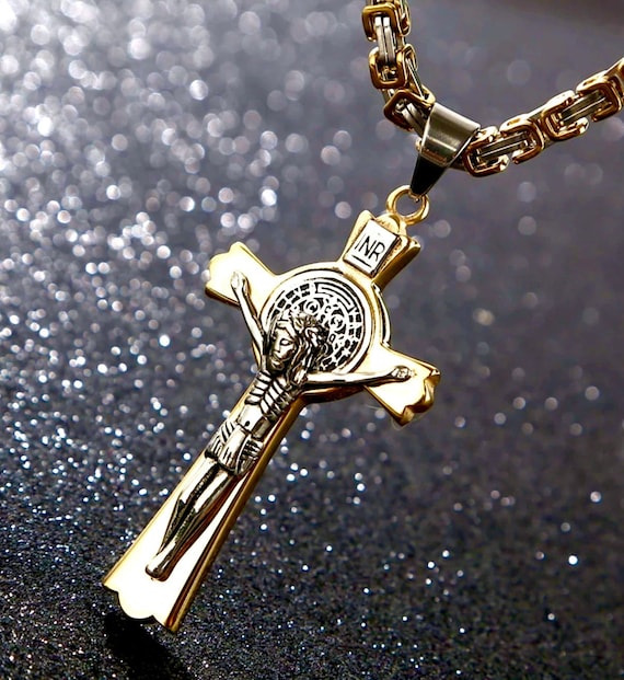 Byzantine catholic cross necklace deals