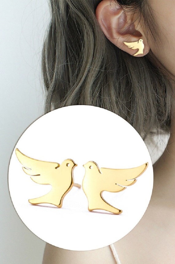 Peace and Hope Gift Boxed Sterling Silver Dove Peace Bird Stud Post Earrings Peace and Hope Gift Boxed Sterling Silver Dove Peace Bird Stud Post Earrings