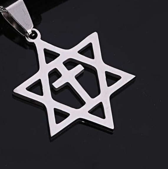 David With Cross Necklace Charm Pendant 