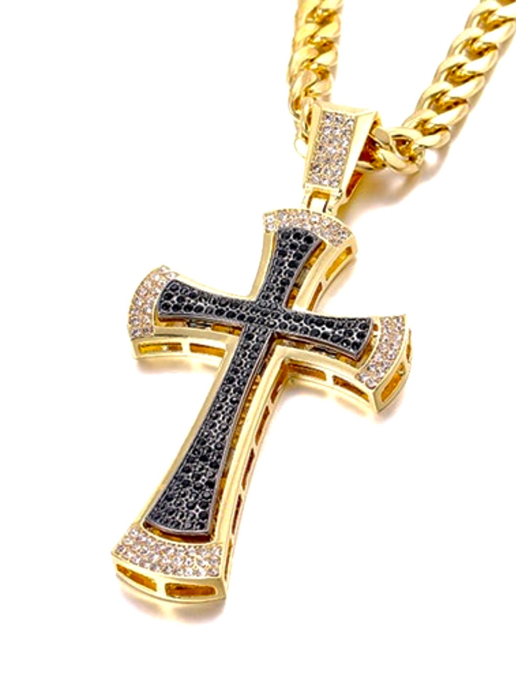 Cuban Diamond Cross Pendant - Women at Rs 989.00 | डायमंड पेंडेंट्स -  Cubanfashion, Guwahati | ID: 2852097184555