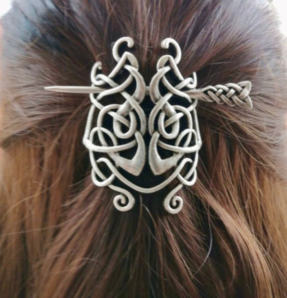 Tall Irish Hair Barrette Celtic Knot Metal Stick Hair Clip -  Israel