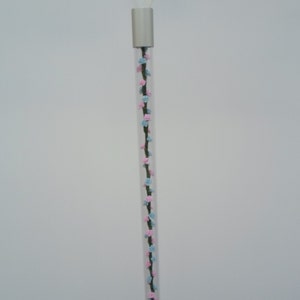 Elegant designer walking cane with pink & blue silk roses. Sturdy rigid hollow shaft allows you to replace roses with any item of your own image 1