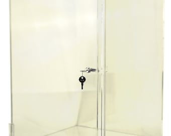 Custom acrylic display cabinet lockable door promotional jewelry collectibles showcase. Please contact us before ordering. Price is example.
