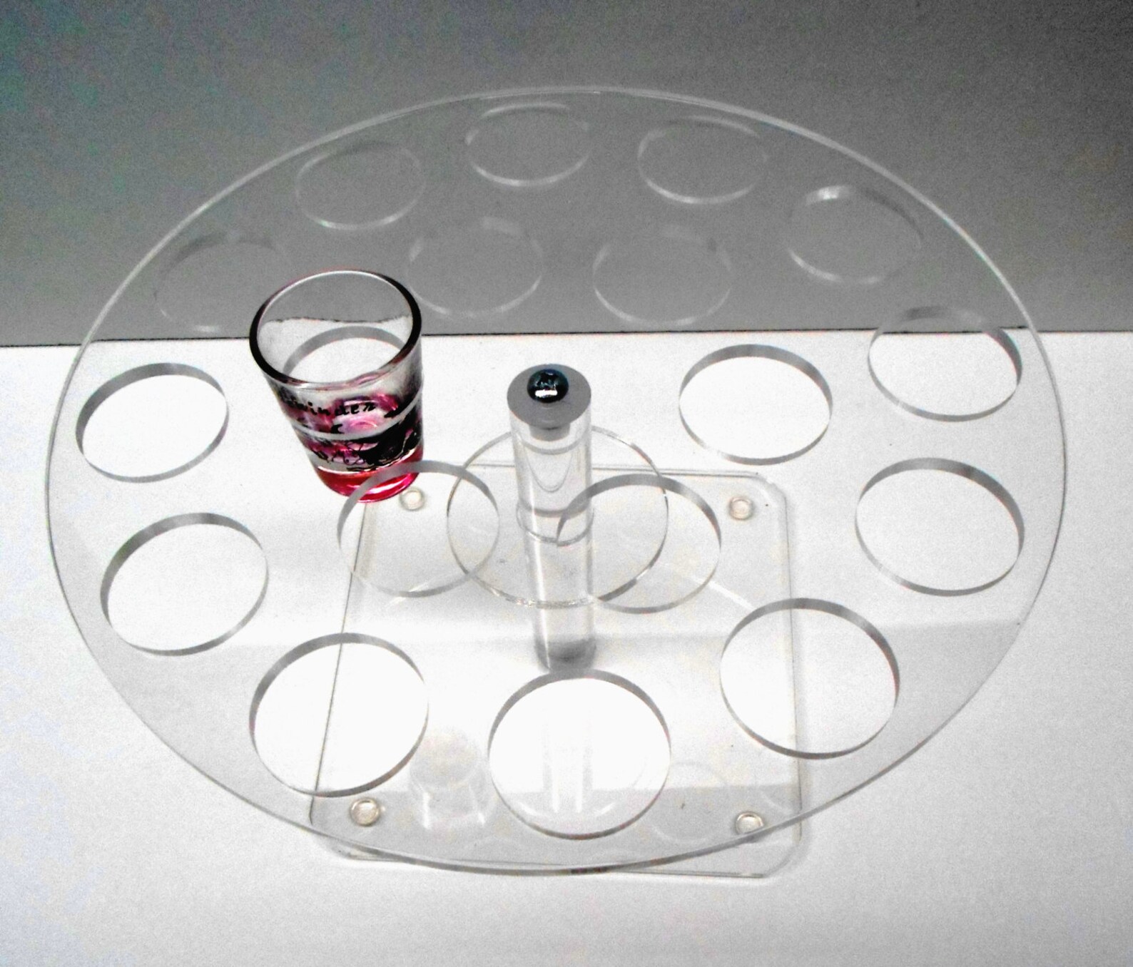 Shot Glass Serving Stand Holds 18 Glasses Acrylic Bar Etsy